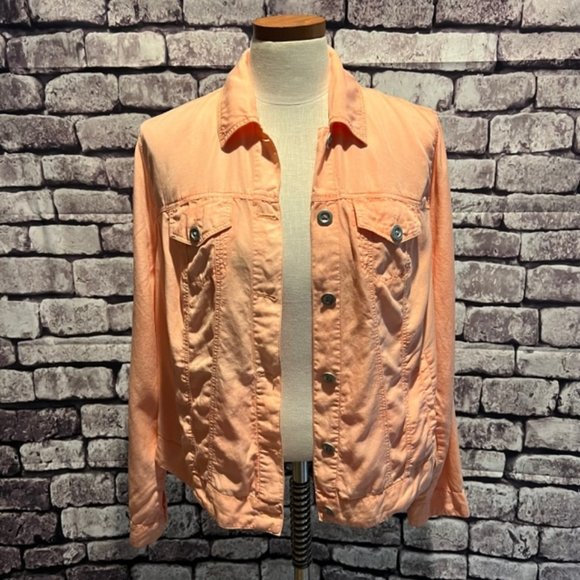 torrid Jackets & Blazers - Torrid NWT Peach Button Down Long Sleeve Jacket Size M/L